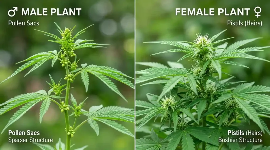 Male vs Female Cannabis Plants