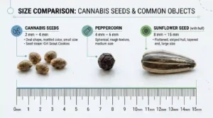 Cannabis seeds size