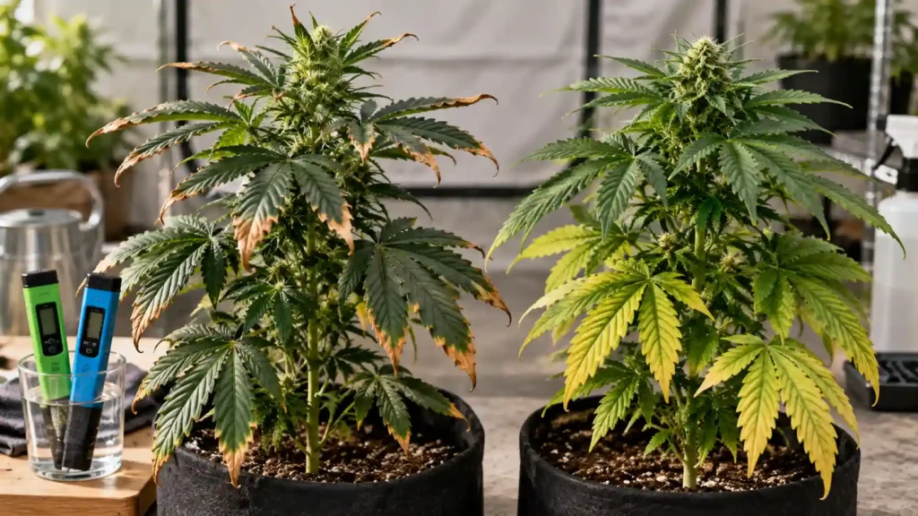 Nutrient Burn vs. Nutrient Deficiency
